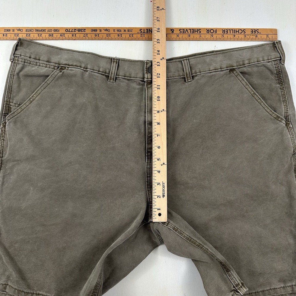 New No Boundaries Men's Carpenter‎ Shorts 44x9 Olive Cotton Canvas Army Green - Picture 3 of 10